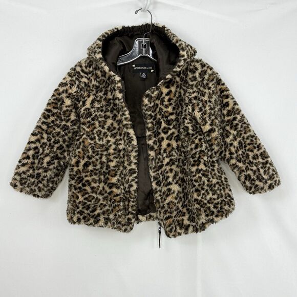 Rothschild Girl’s Leopard Print Faux Fur Jacket Coat, Size M 5/6 - Picture 9 of 16